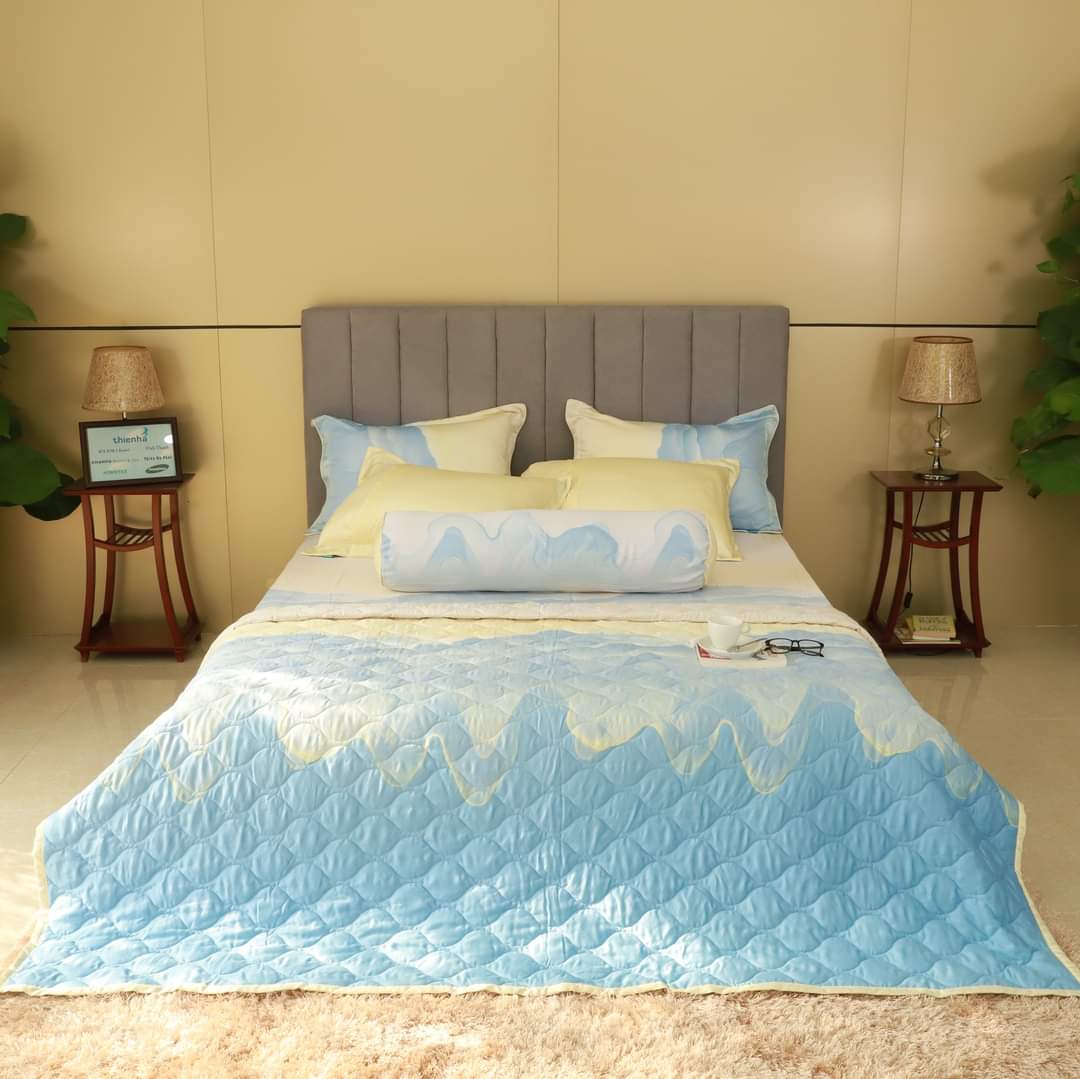 Bộ chăn drap gối Tencel Premium Hometex 5 món