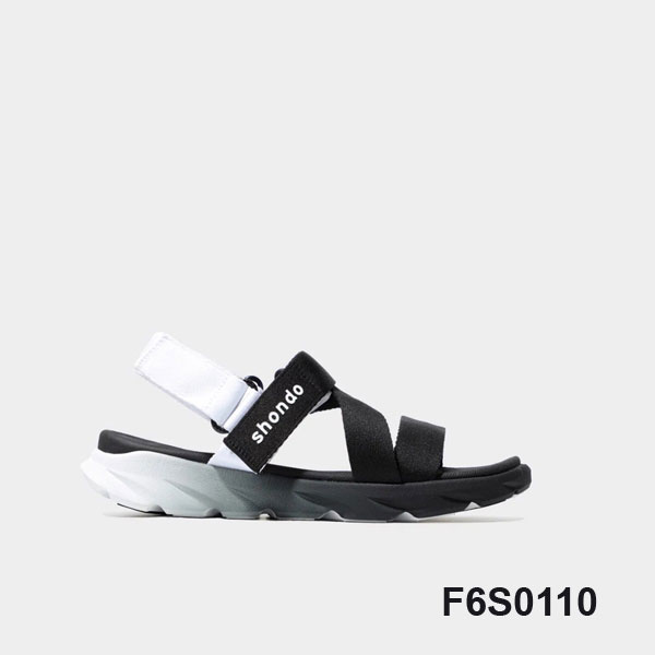 Giày Sandal Shondo F6 sport ombre đế 2 màu đen trắng F6S0110