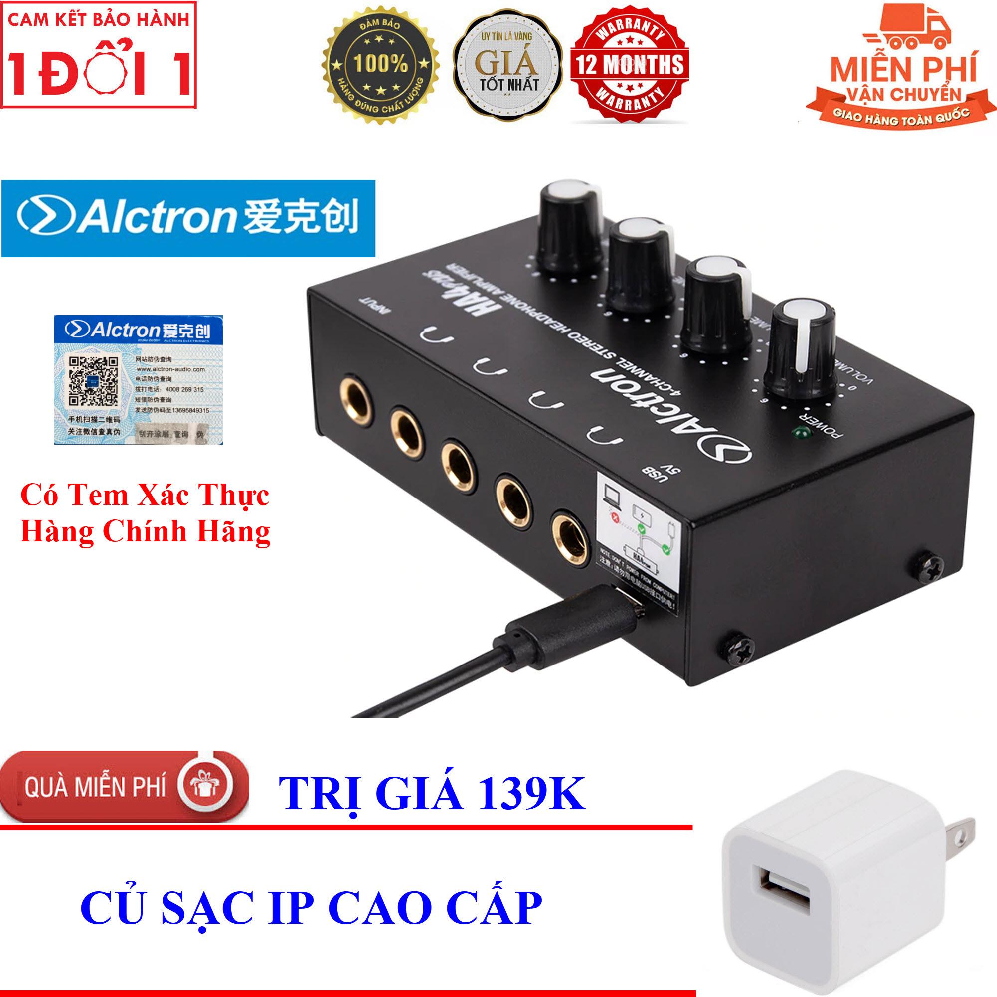 Quà Tặng Lên Tới 139K - Bộ chia tai nghe 4 cổng Alctron HA4 Plus