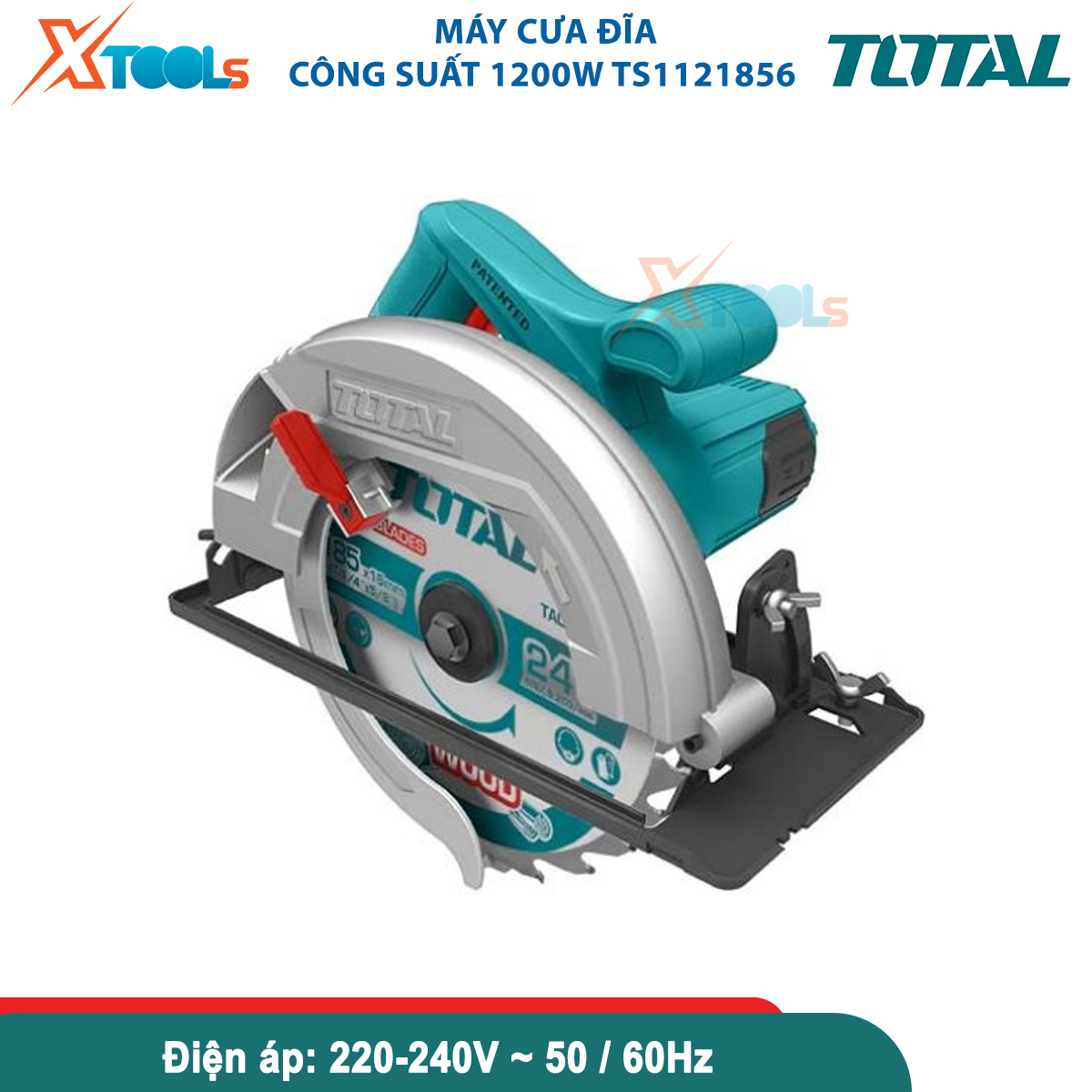 Máy cưa đĩa tròn Total Máy cưa gỗ đĩa tròn 1200W-2200W 220V máy cưa bàn đa năng điều chỉnh góc cắt và hướng cắt XTOOLs