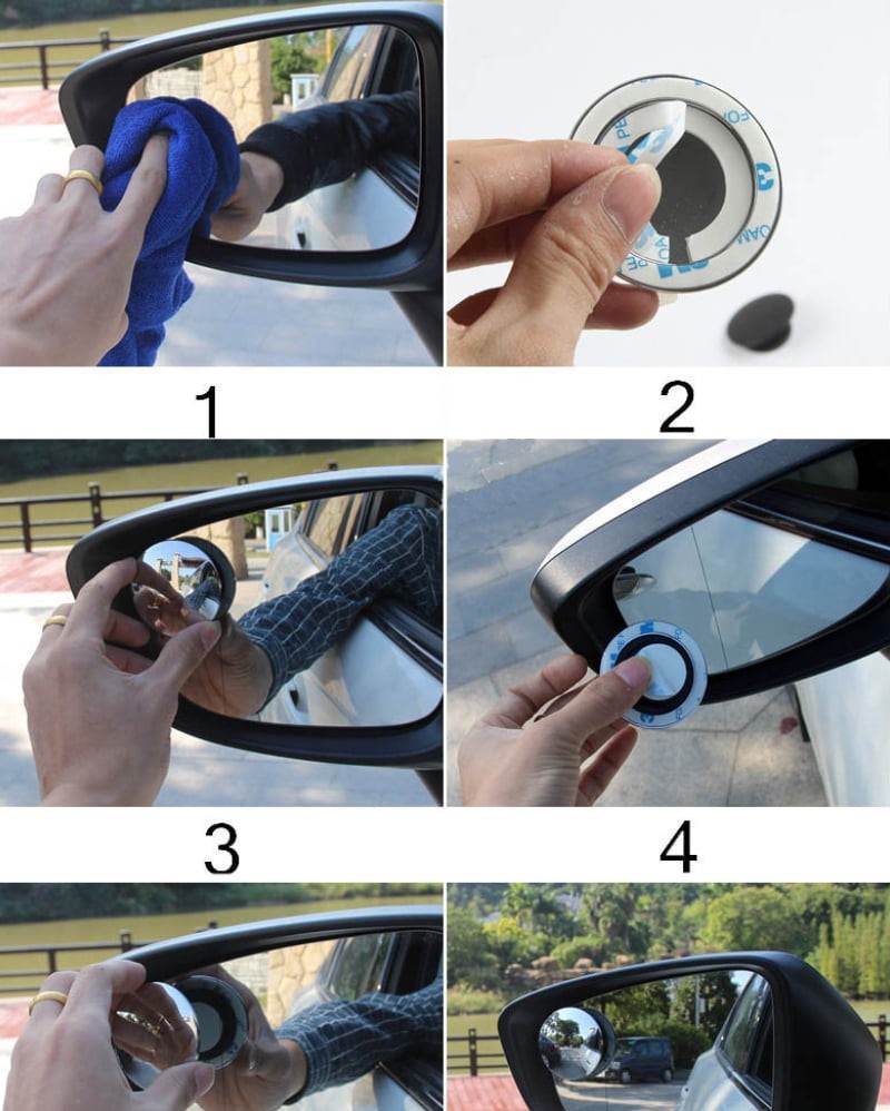 Gương Cầu Lồi gắn gương chiếu hậu ô tô , xóa điểm mù , 1 cặp gồm 2 cái