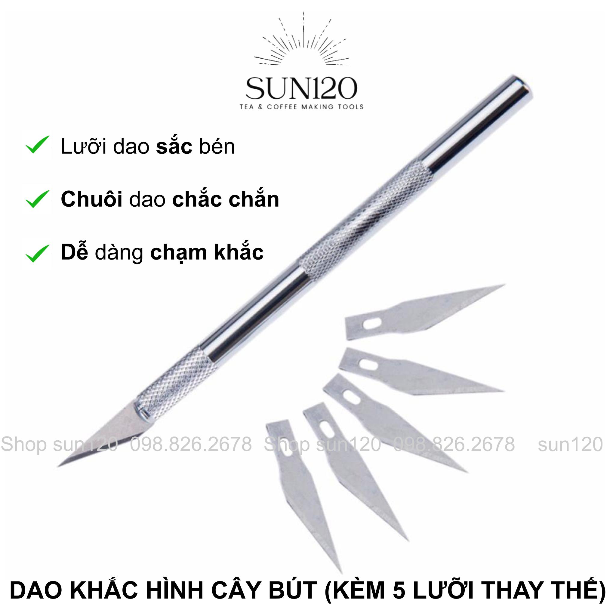 Dao Trổ tỉa hoa quả CÂY BÚT sắc bén, dao tạo kiểu dưa hấu trái cây