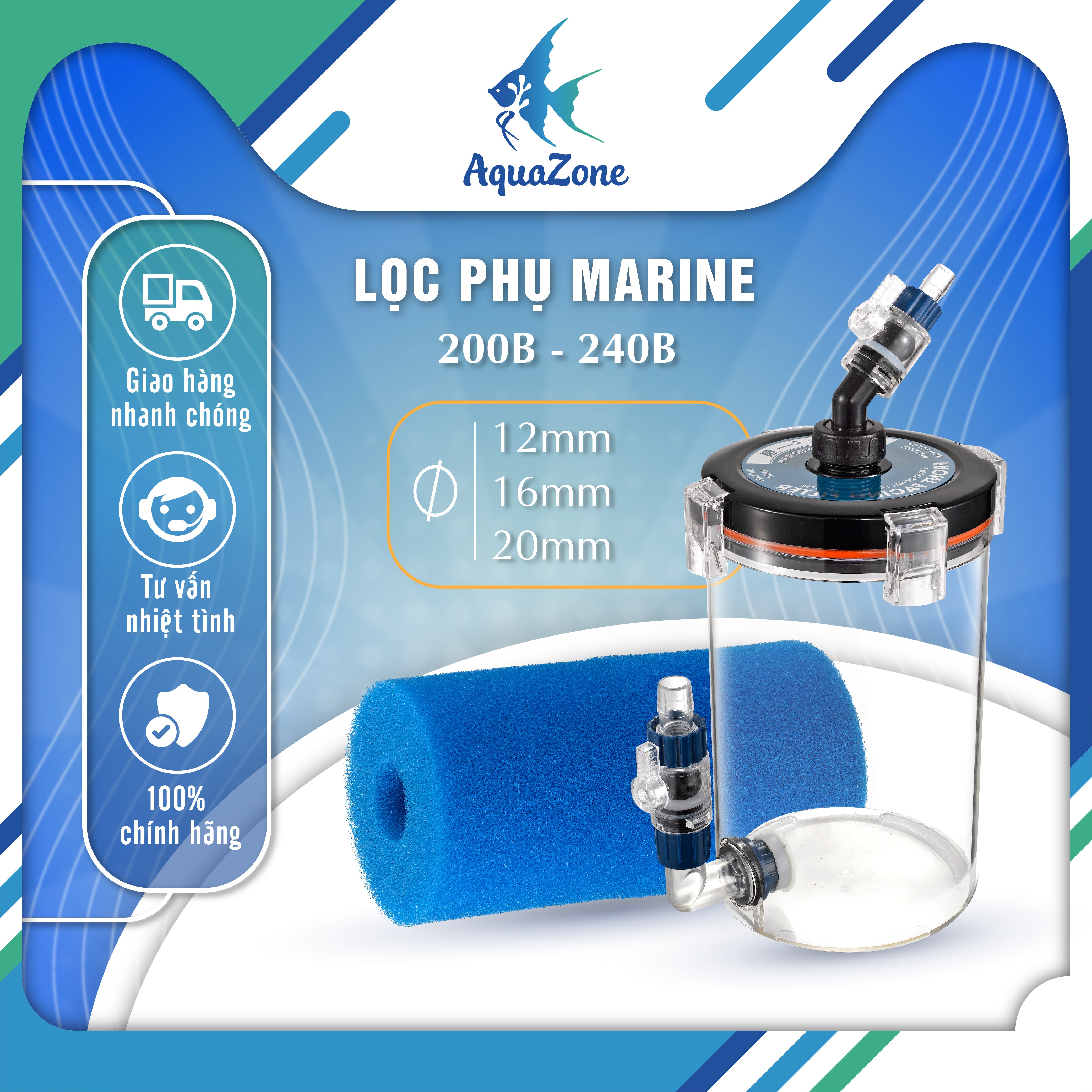 LỌC PHỤ MARINE 200B - 240B - 300B ( Phi 12, 16, 20 )