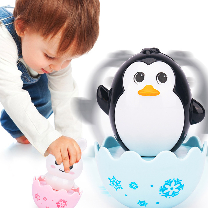 Lật đật cho bé hình thú hoạt hình ngộ nghĩnh đáng yêu hình gà con thỏ trắng và chim cánh cụt BBShine – DC041