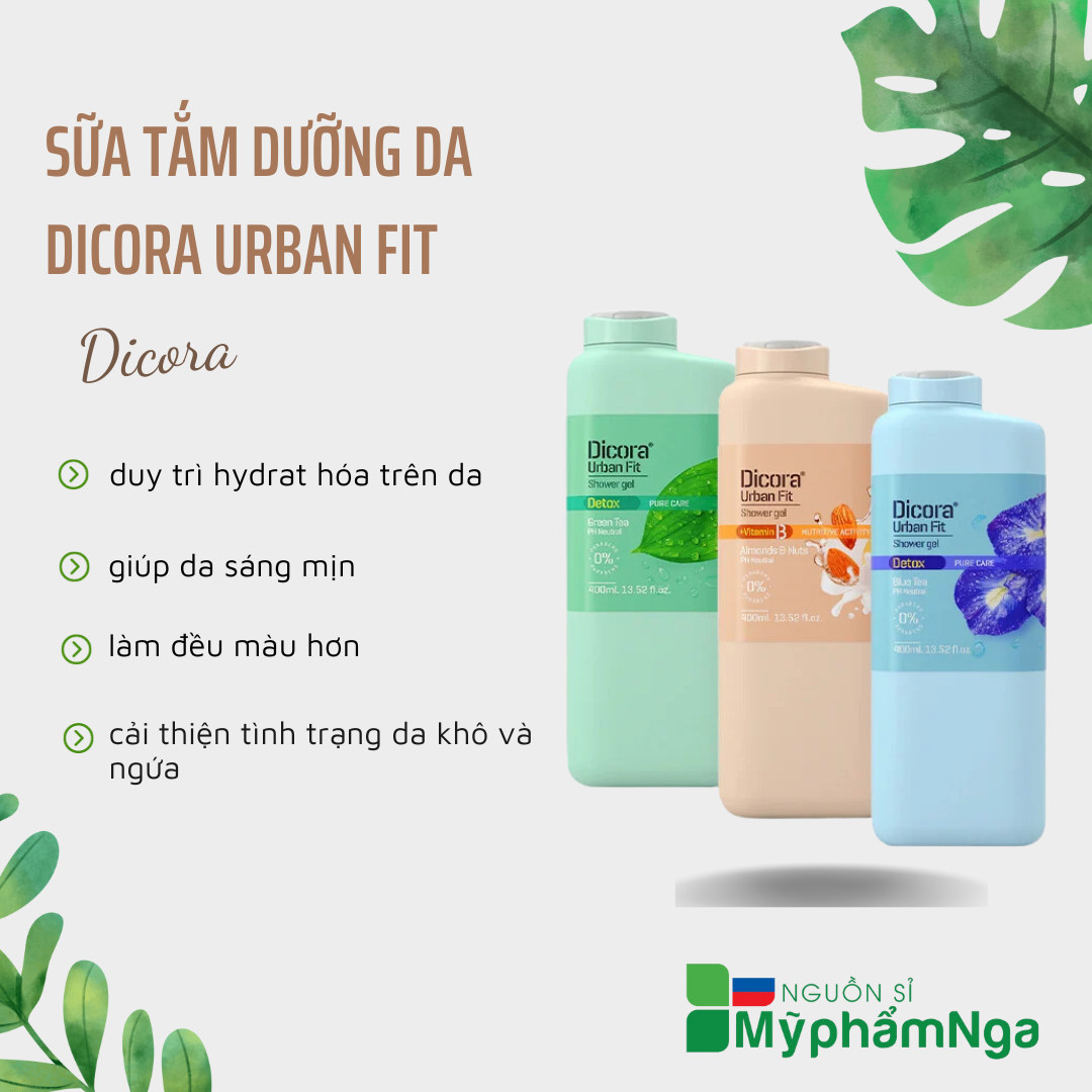 Sữa tắm dưỡng da Dicora Urban Fit 400ml