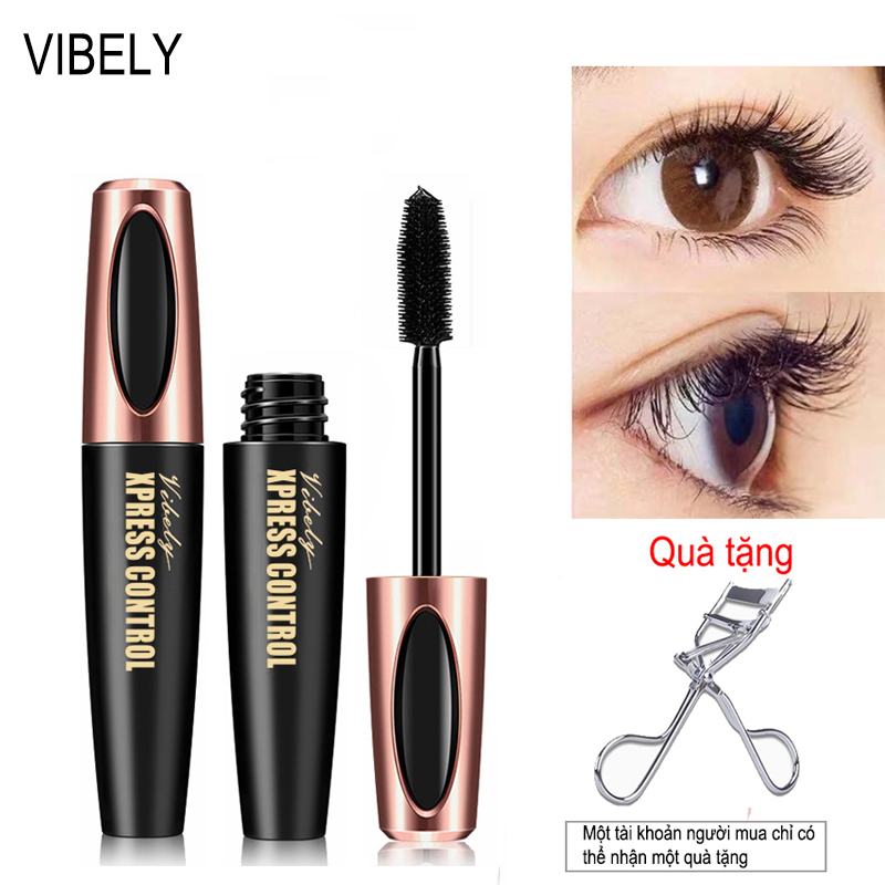 Mascara sợi tơ VIBELY 4D chống thấm nước làm dày và dài mi - INTL