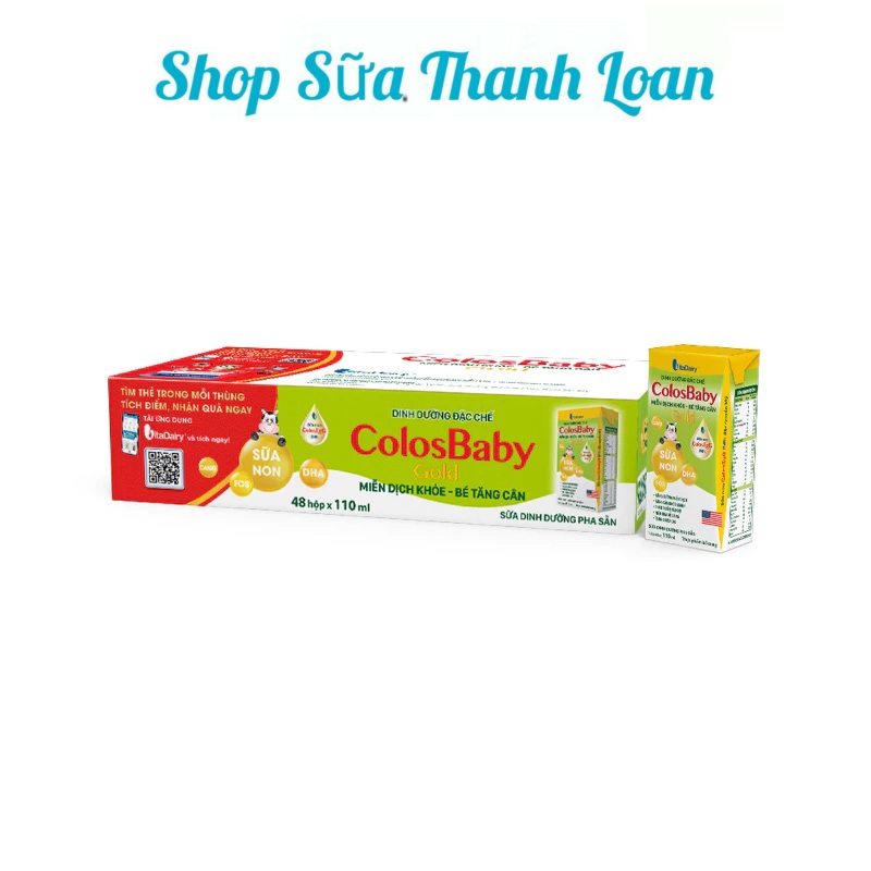 Thùng 48 hộp sữa pha sẵn colosbaby gold 110ml/thùng.