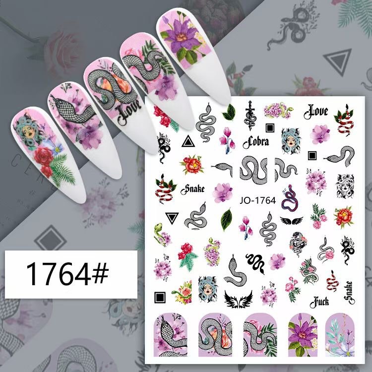 STICKER DÁN MÓNG CHỦ ĐỀ RẮN RỒNG PHƯỢNG