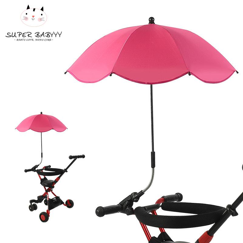 Dù Chống Nắng, che mưa chống thấm cho xe đẩy trẻ em 2 màu đen hoặc hồng-SKU