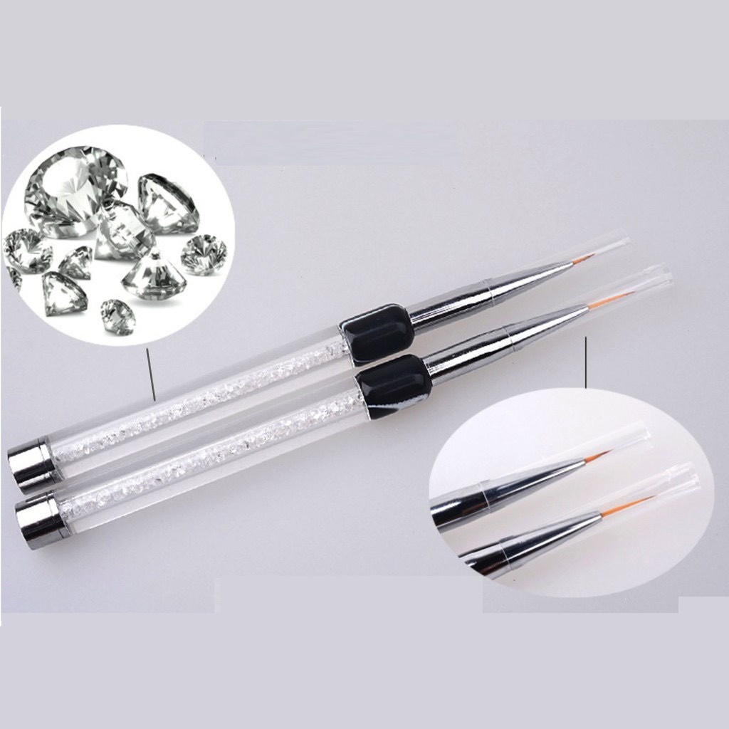 Cọ nét cán đá cao cấp 3 sizes (6mm; 9mm; 12mm) - Cọ vẽ nail chuyên dụng (lẻ chiếc)