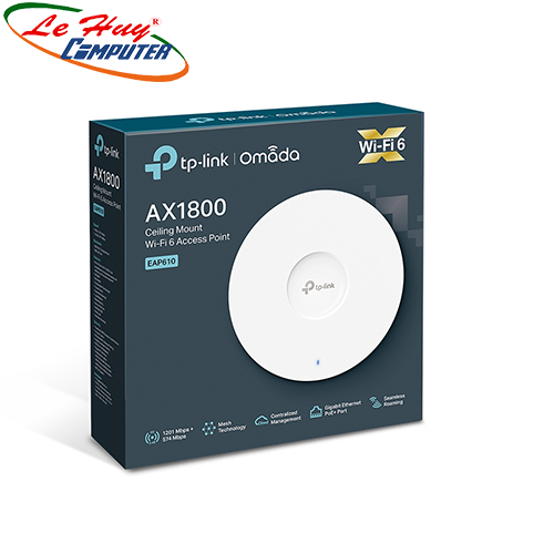 Router wifi gắn trần tp-link eap610 2 băng tần ax1800 wifi 6