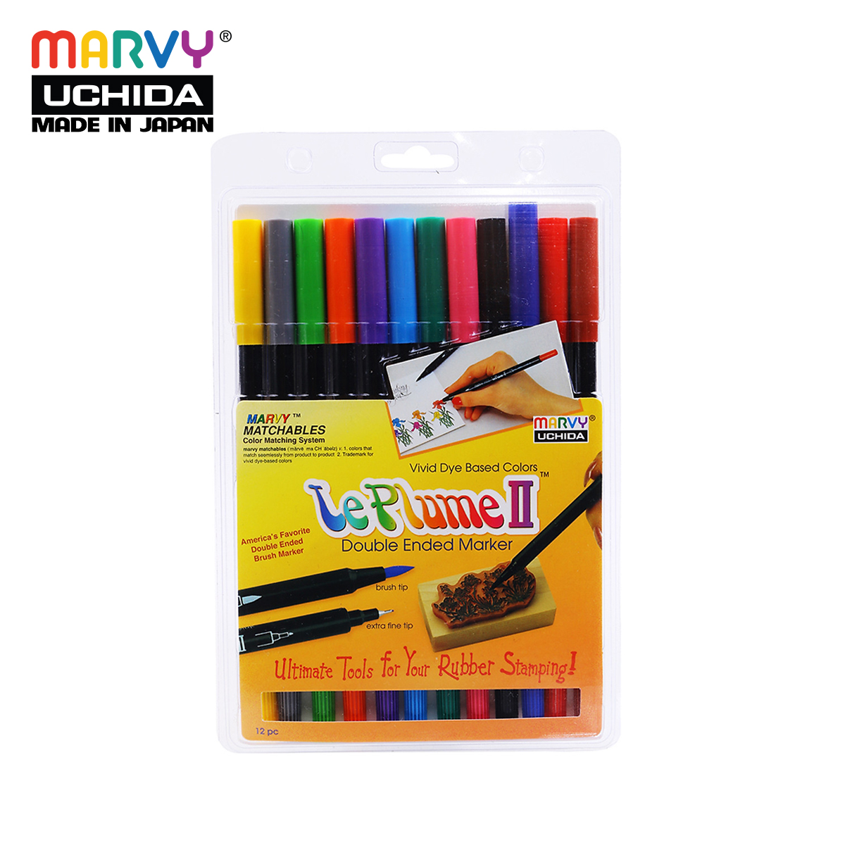 Bộ 12 cây Bút Lông Hai Đầu MARVY 1122