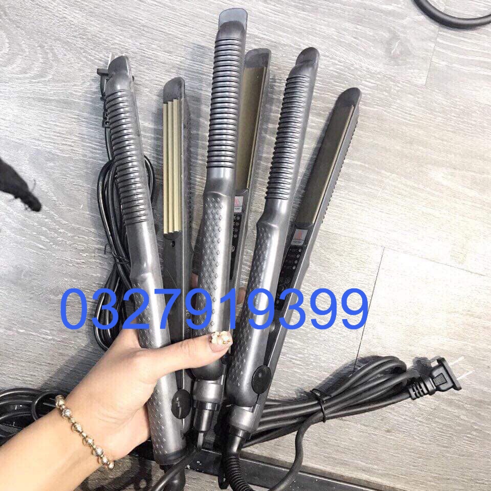 Hair Straightener 838 - Hair Straightener and Curler Size 30cm 5 Heat Levels 120-200C 1.8m Cord Compact Non-Stick Design 3-Month Warranty