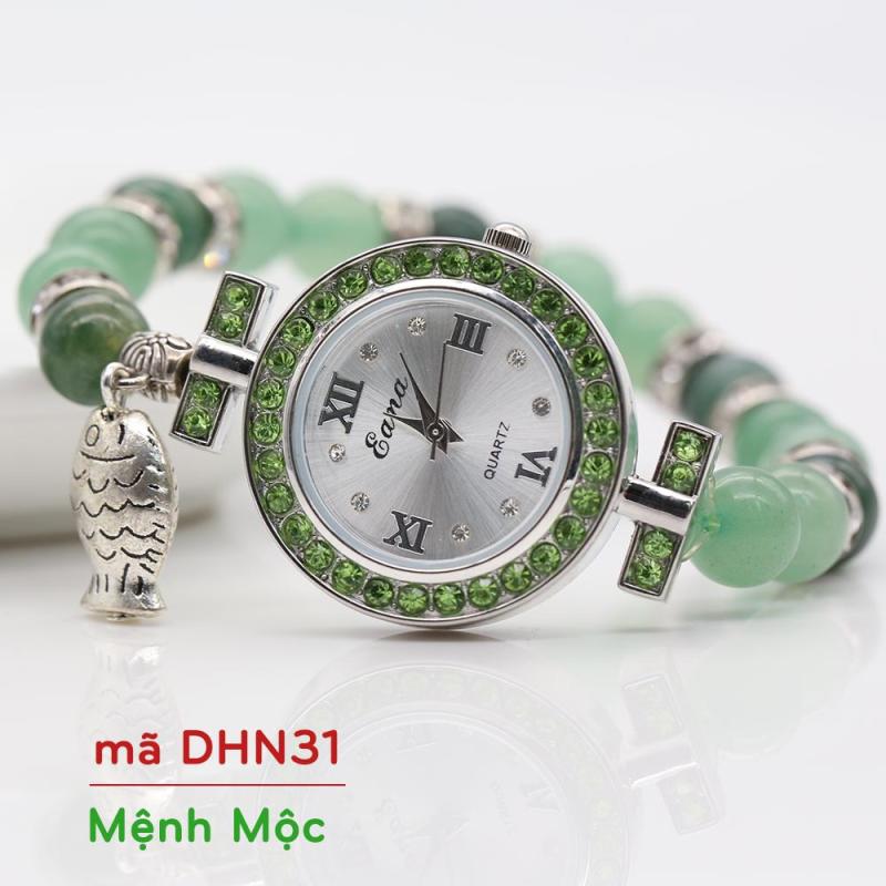 Nơi bán Đồng Hồ Mix Đá Cẩm Thạch + Mã Não Ấn Độ DHN31