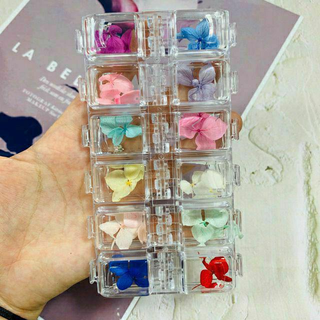 Hoa khô lụa cánh to trang trí móng, hoa khô lụa ẩn gel/bột MOON NAIL