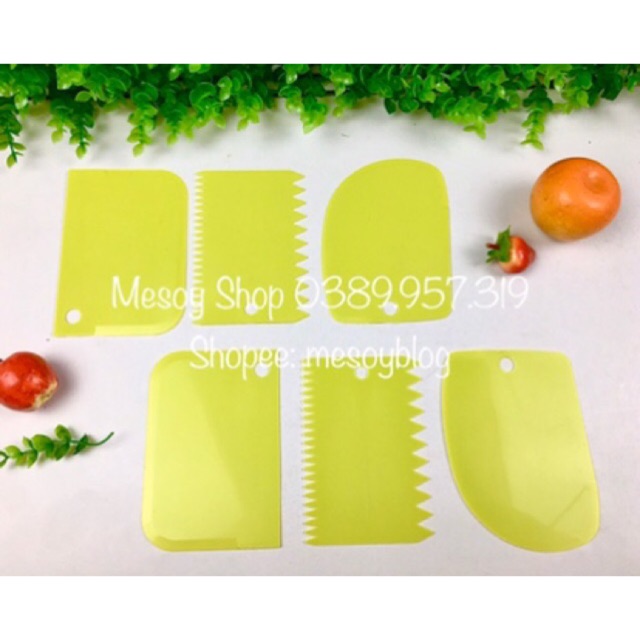 Bộ 3 miếng cắt, vét, tạo vân, chà láng bột đa năng