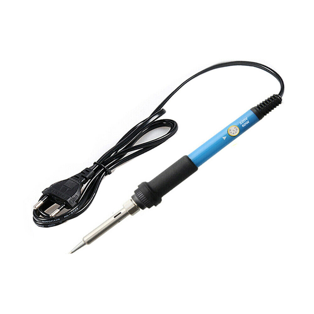 Ziqqucu  Soldering Iron Kit Electronics 60W Adjustable Temperature Welding Tool 5pcs Soldering Iron Tip /Soldering Iron Stand /Desoldering Pump /Tweezers /Solder Wire /Carry Bag