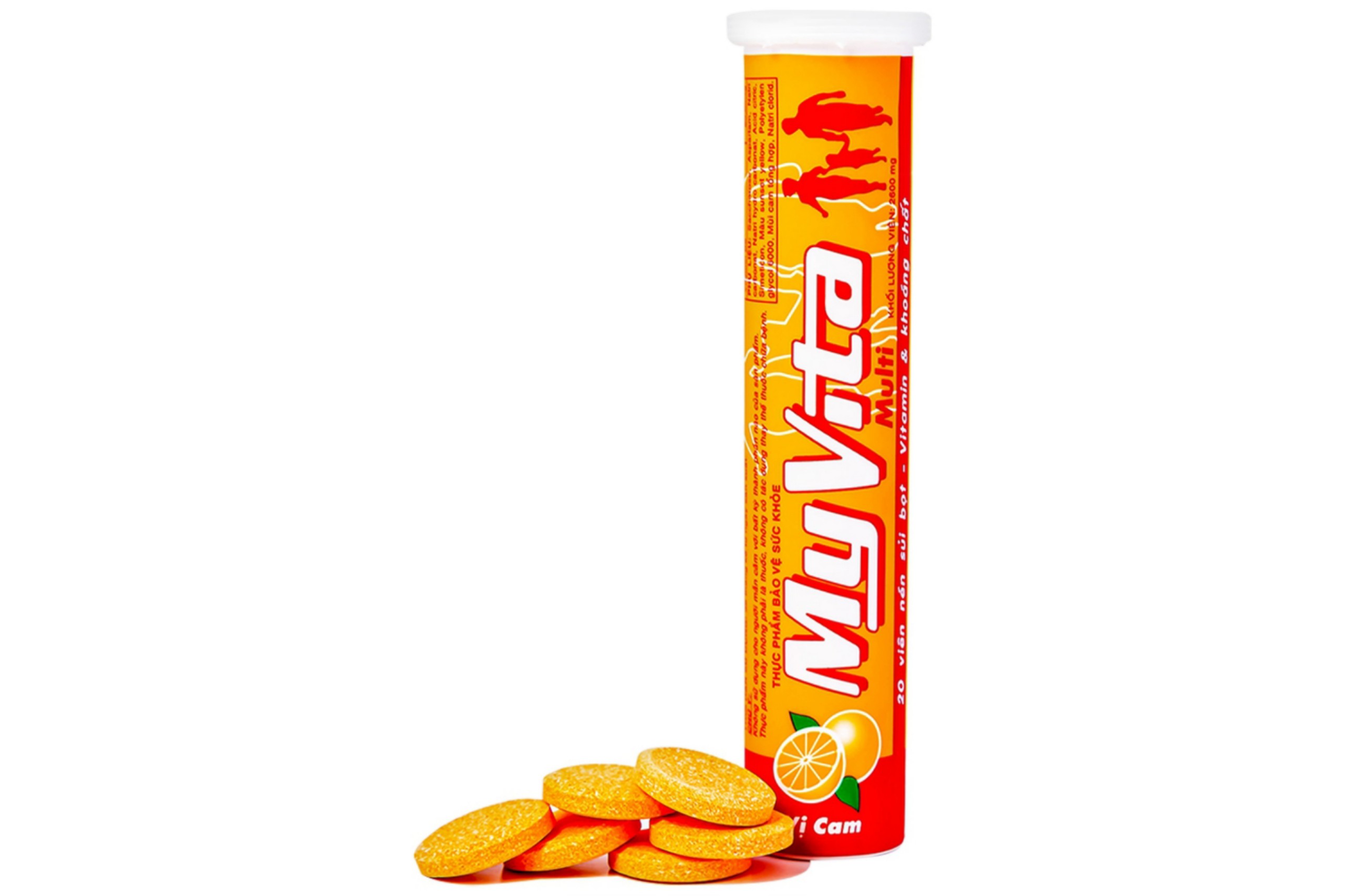 Vitamin c sủi myvita vị cam tube 20 viên