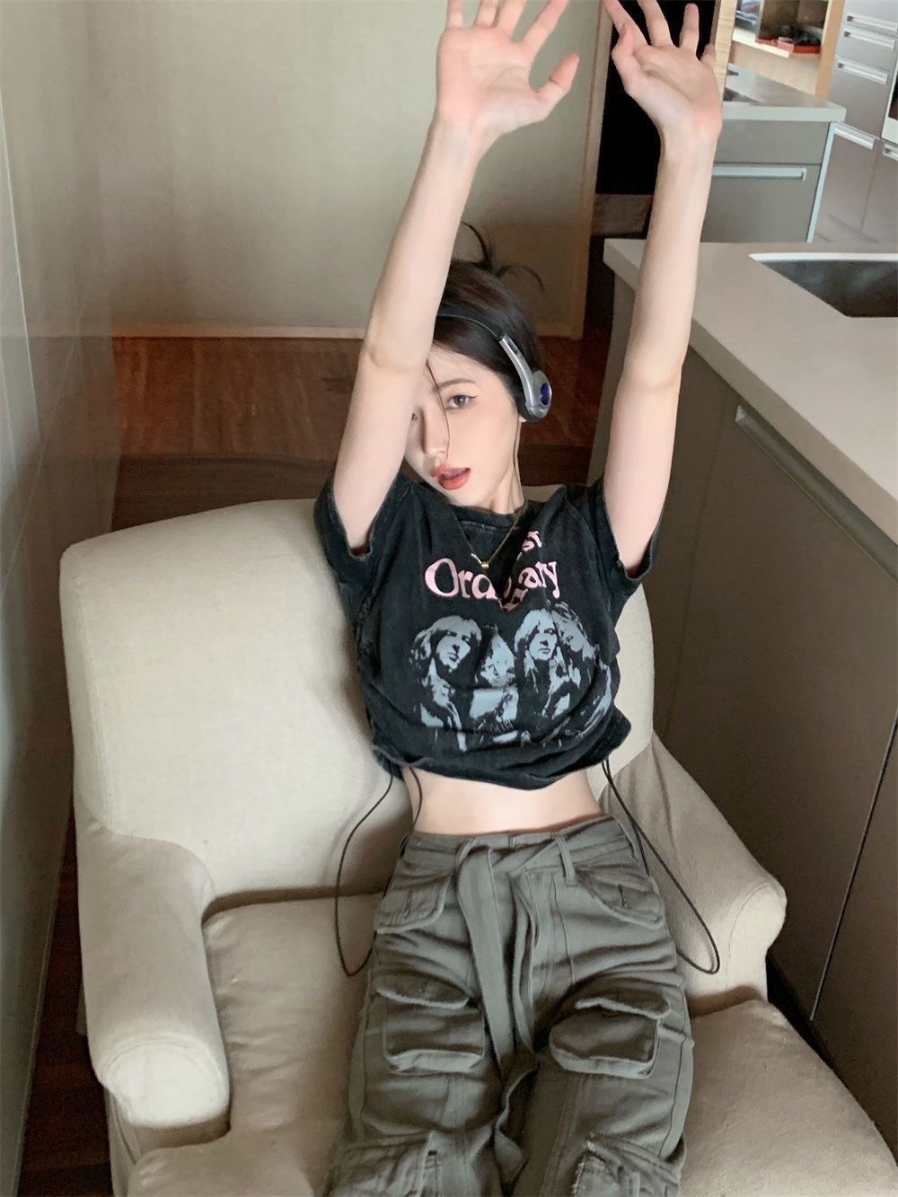 Áo Thun Croptop Kiểu Dây Rút Siêu Chất ORDInary 2023