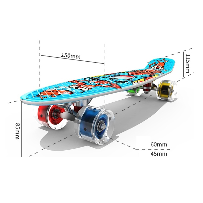 Ván trượt trẻ em penny skateboard bánh có đèn