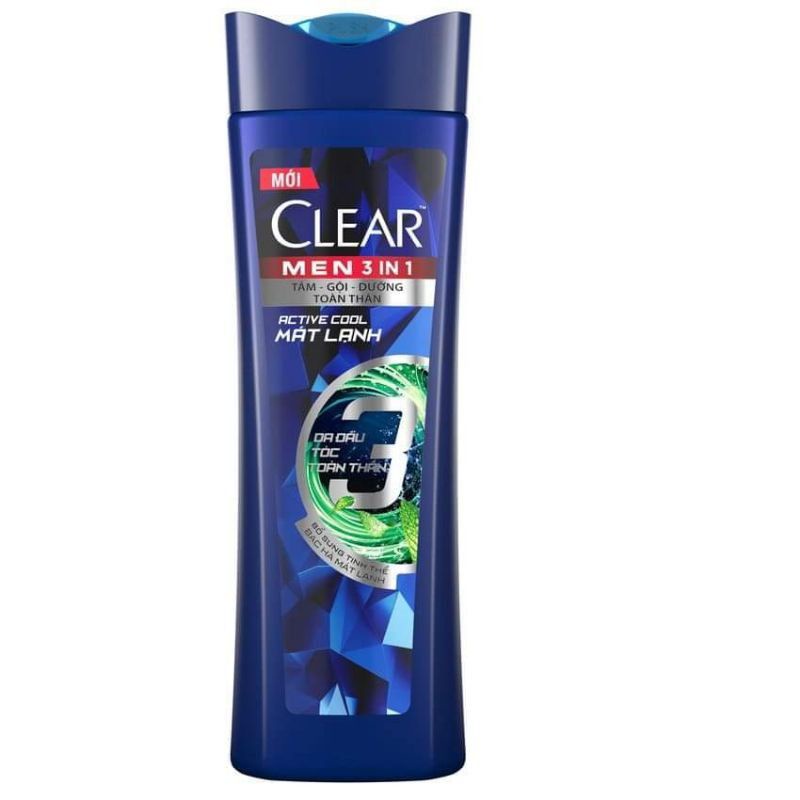 COMBO 2 chai - Dầu tắm gội Clear men / Clear thảo dược