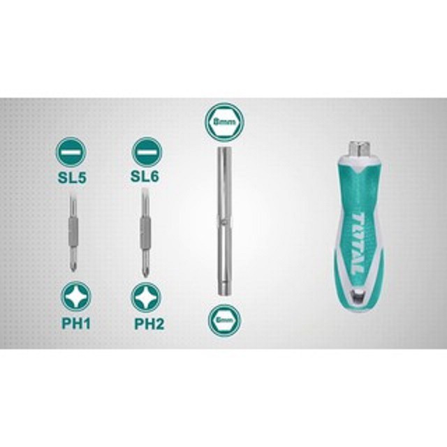 Bộ tua vít 6 đầu Total THT2506076