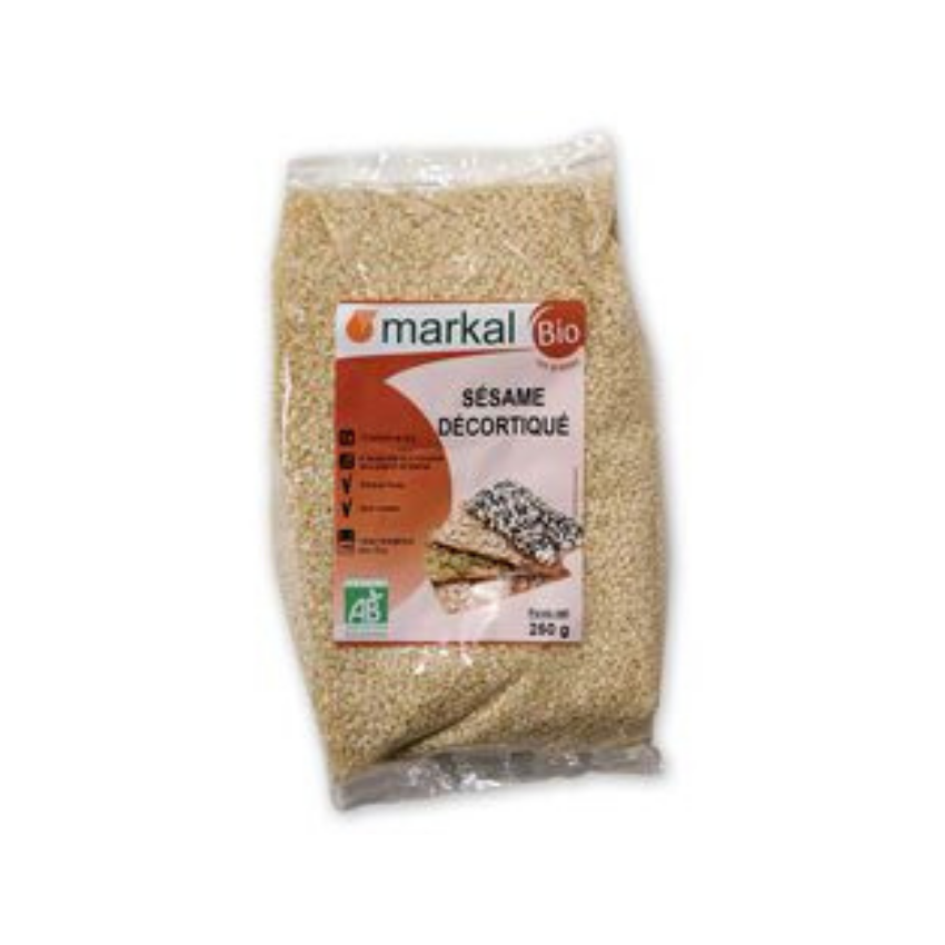 Hạt mè trắng tách vỏ hữu cơ Markal 250g