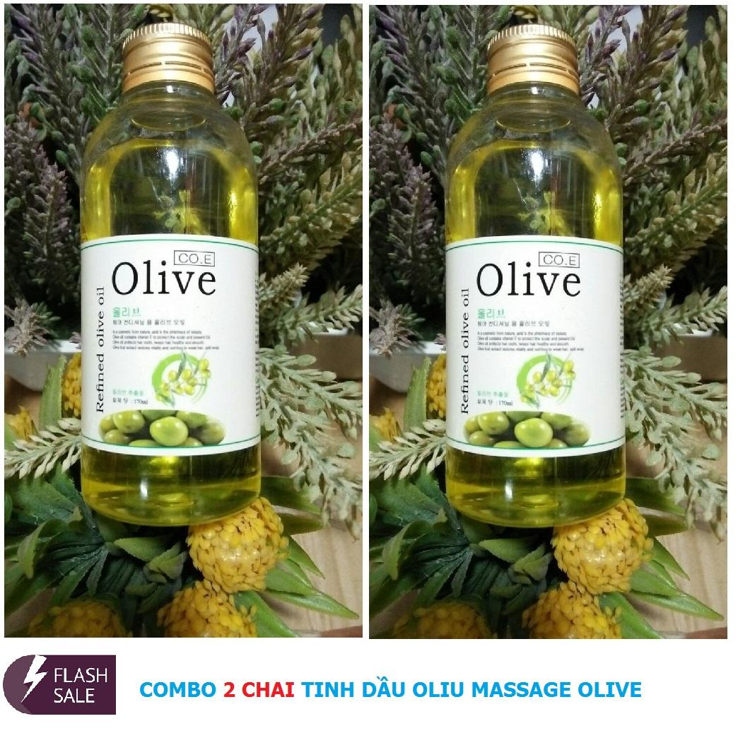 Bộ 2 Chai Tinh Dầu Massage Olive Nguyên Chất 160ml - Dưỡng Da Mặt Và Tay