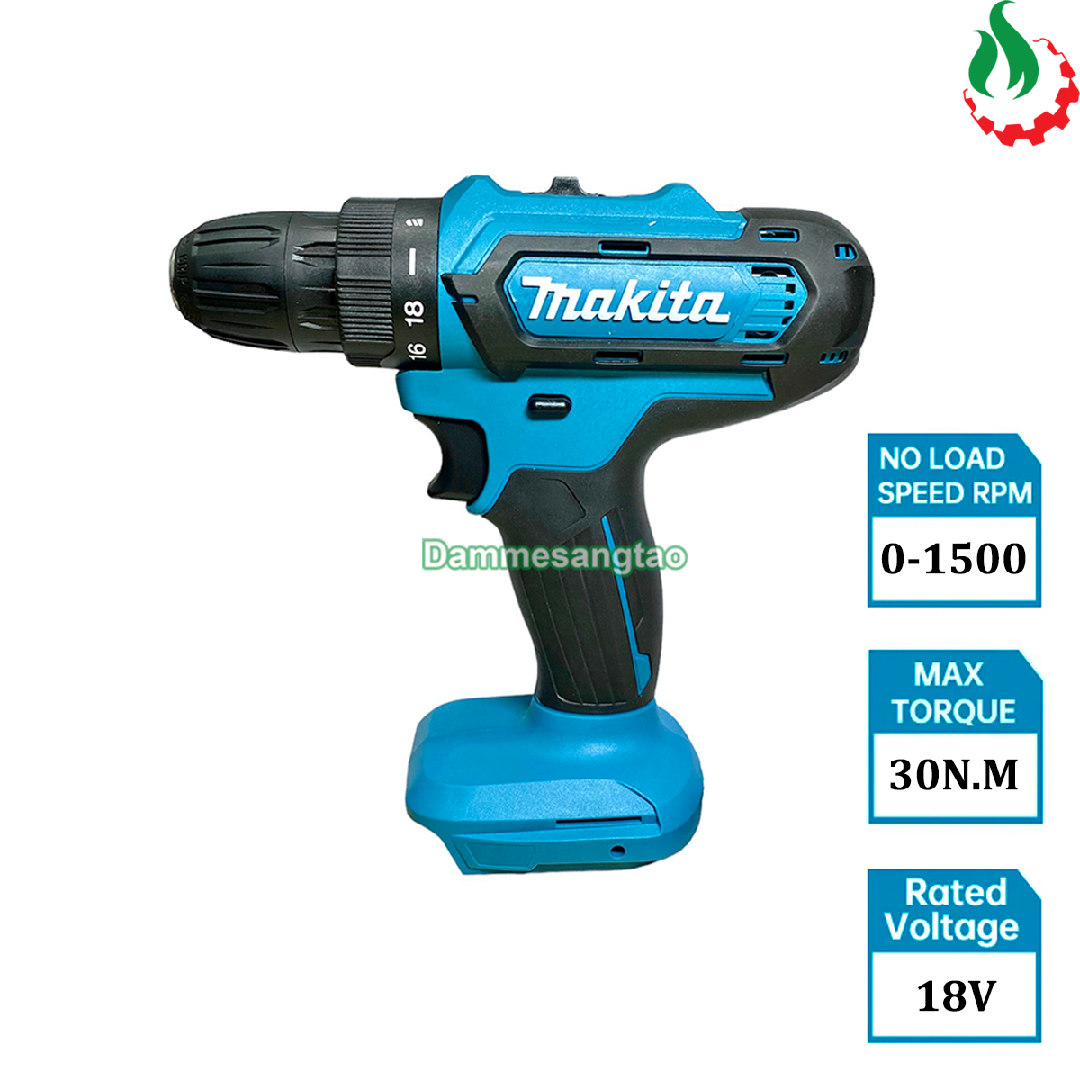 Máy khoan pin 18V (Mẫu 5) động cơ không chổi than