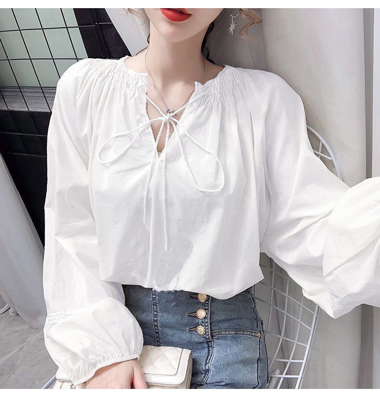 [HCM]ÁO NƠ CỔ TAY PHỒNG