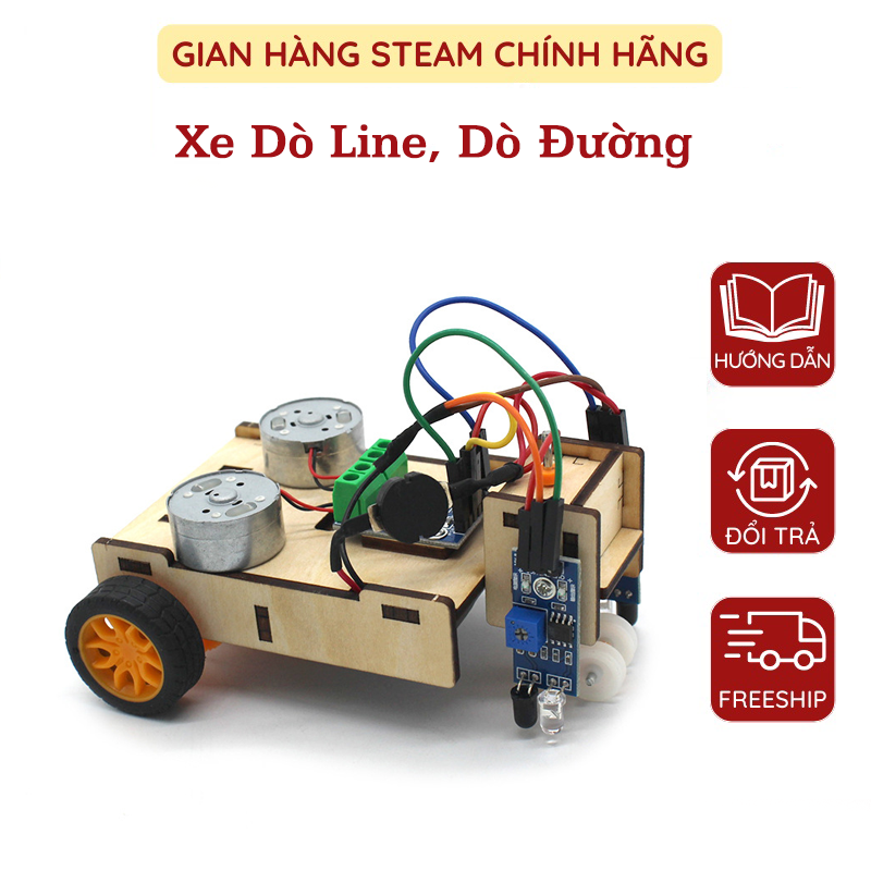 Xe Dò Line, Xe Dò Đường - Đồ Chơi Stem - Đồ Chơi Mô Hình - Đồ Chơi Lắp Ráp