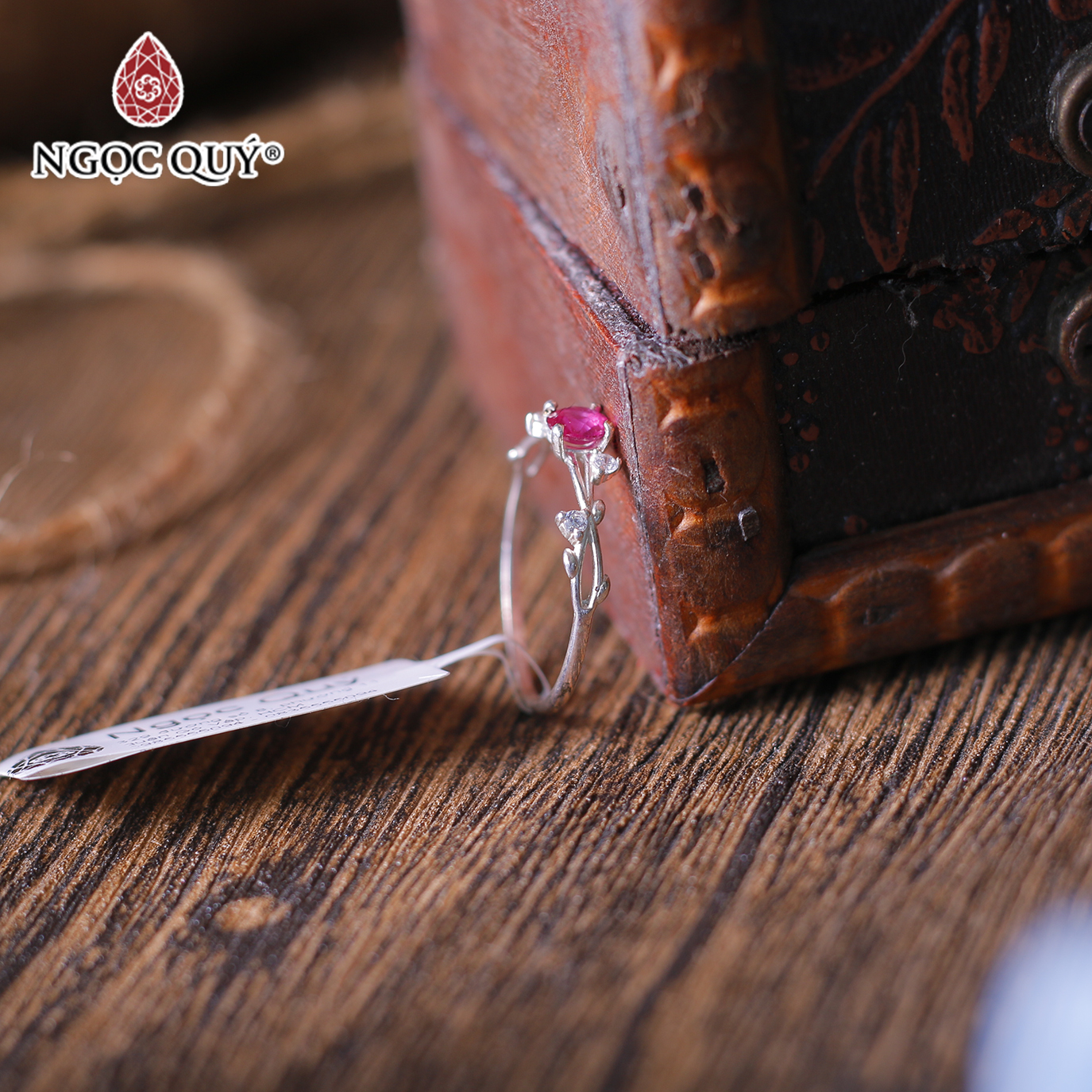 [HCM]Nhẫn bạc đính hạt đá ruby hợp mệnh hỏa & thổ - Ngọc Quý Gemstones