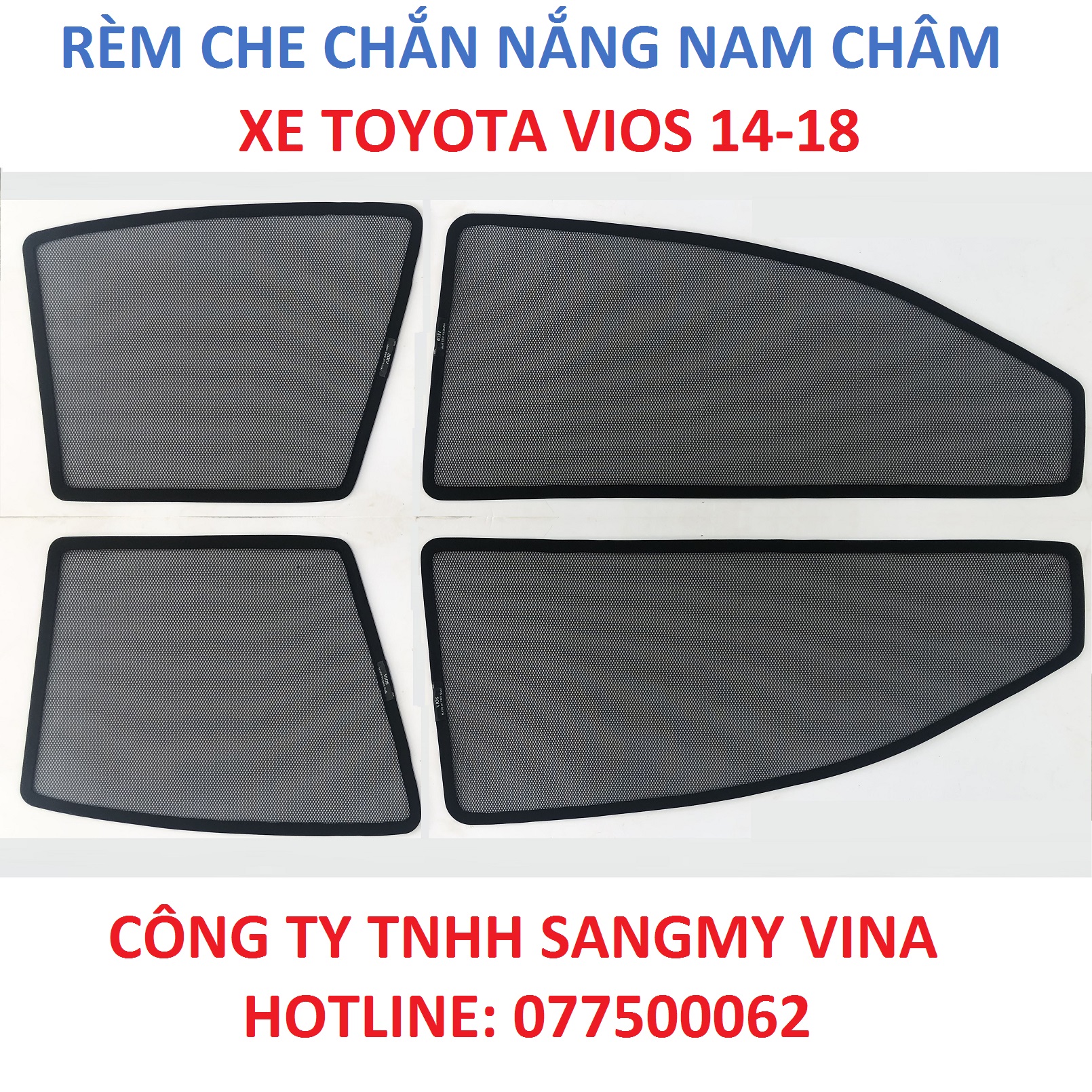 RÈM CHE NẮNG NAM CHÂM TOYOTA VIOS 2014-2018