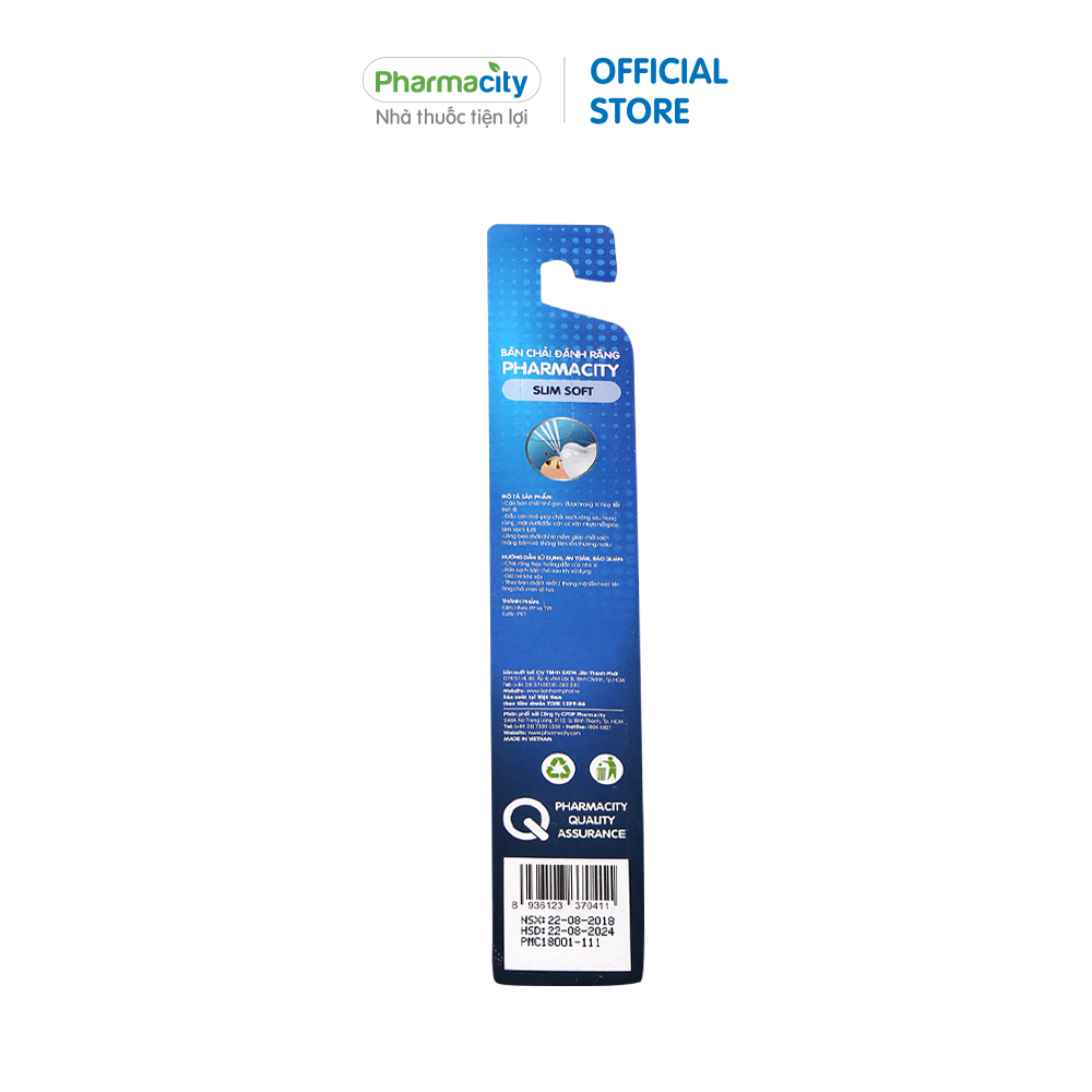 Bàn chải đánh răng siêu mảnh Pharmacity Slim Soft