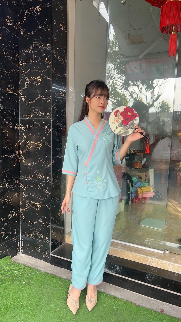 BỘ ĐỒ LAM ĐI CHÙA # MẪU TIM VIỀN DÀNH CHO NỮ