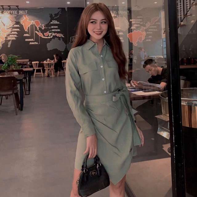 [HCM]Đầm rêu đắp tà