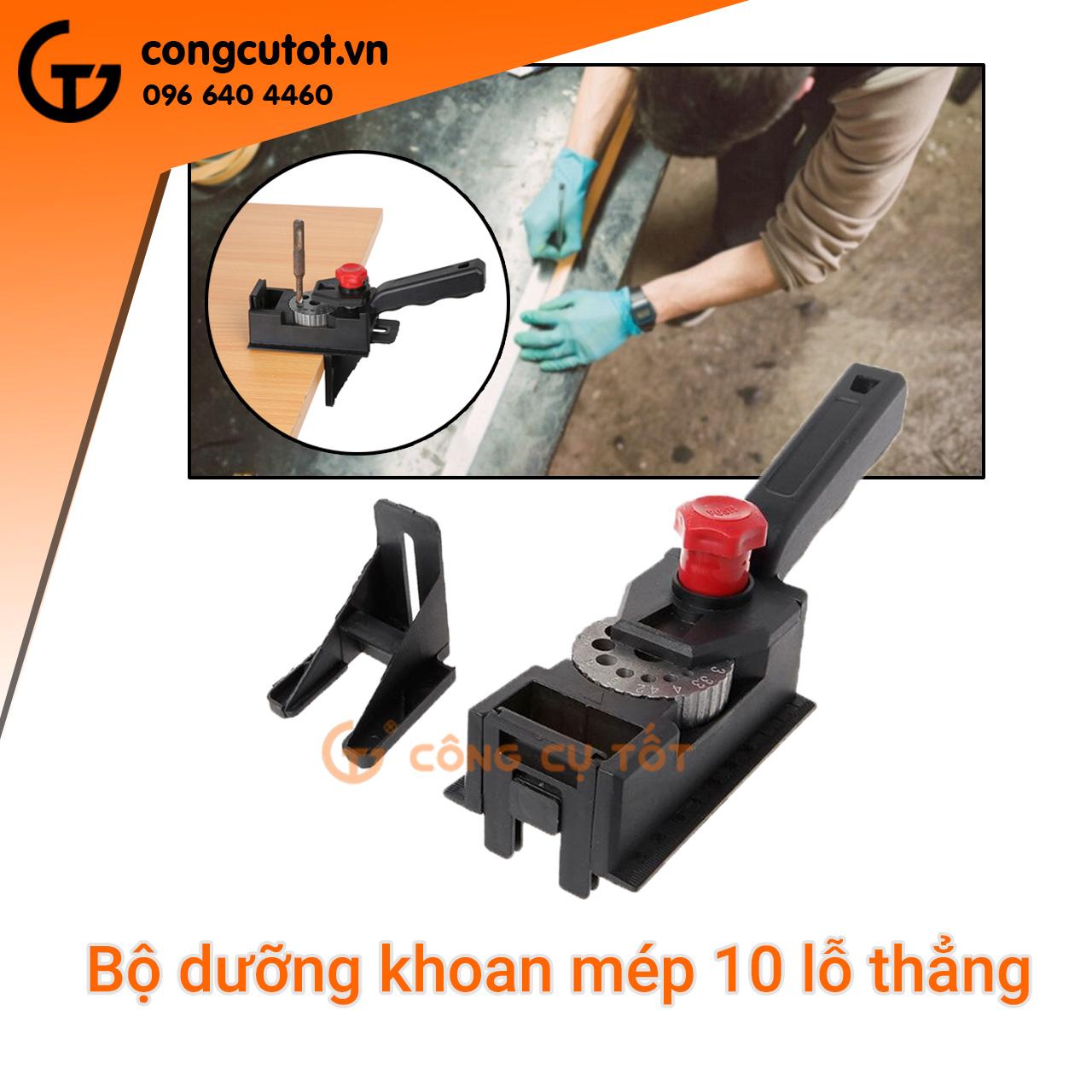 Bộ dưỡng khoan mép 10 lỗ thẳng 3-12mm