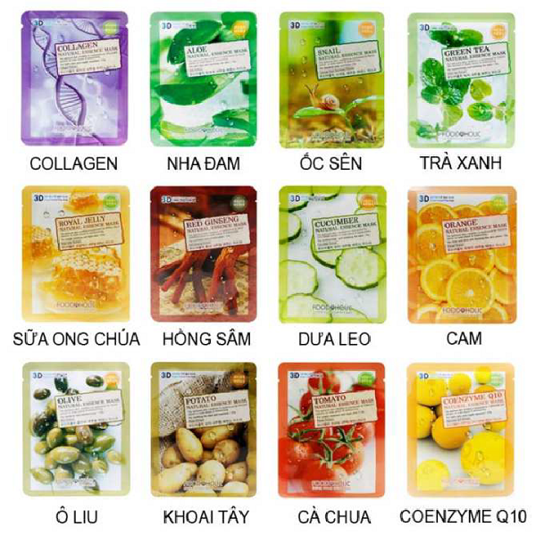 [Hoàn Tiền 10%] [HCM]COMBO 10 MIẾNG NẠ 3D DƯỠNG DA HÀN QUỐC (GIAO NGẪU NHIÊN)