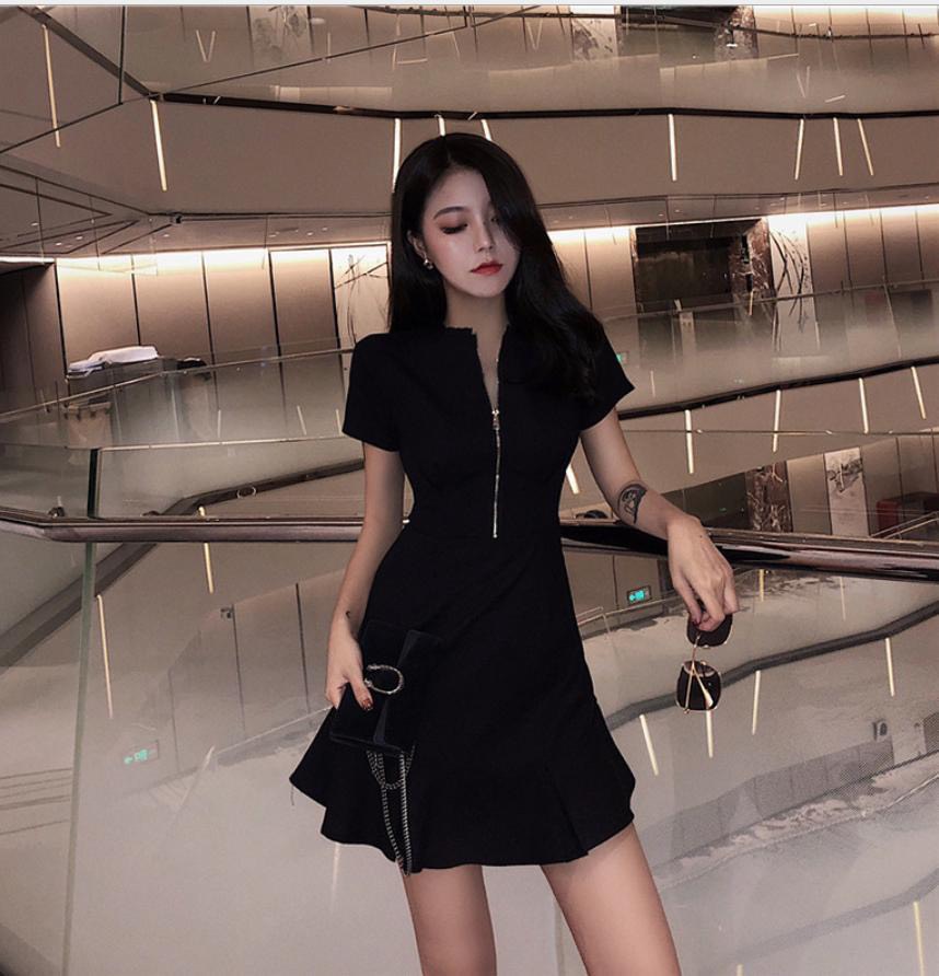 [HCM]ĐẦM NỮ CHỮ A PHỐI KHÓA KÉO THIẾT KẾ CÁ TÍNH NĂNG ĐỘNG GT