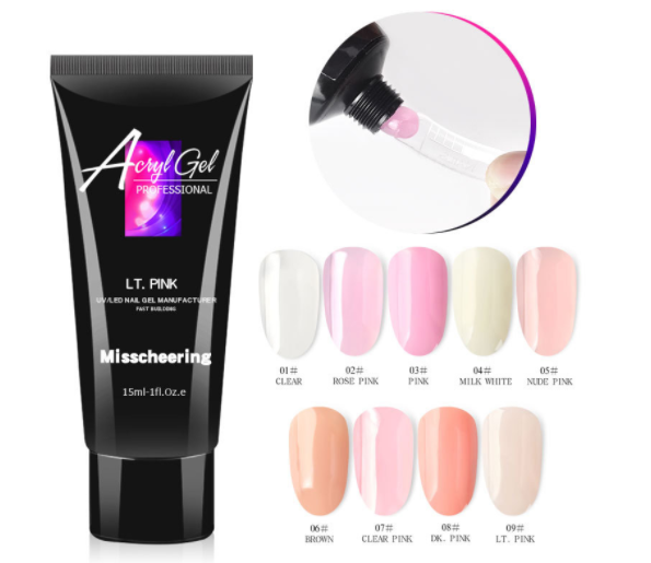 Gel gum đắp nối móng-poly gel 15ml (dùng móng up và hơ đèn)