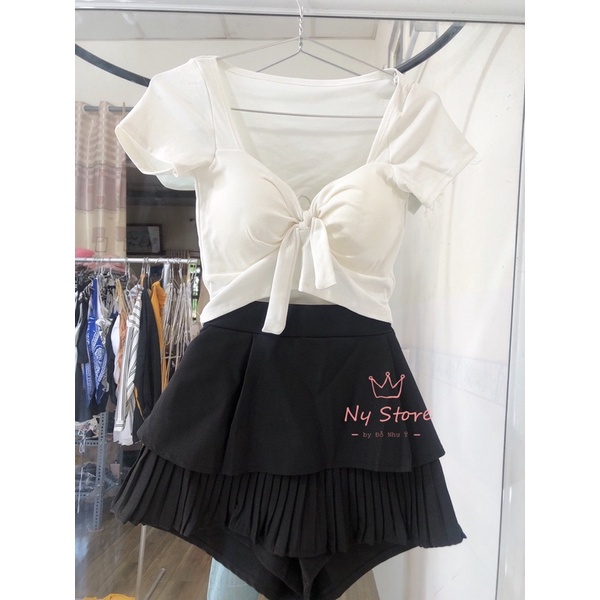 [HOT] ÁO CROPTOP CỘT NGỰC - CÓ MÚT ( ẢNH THẬT) AO41