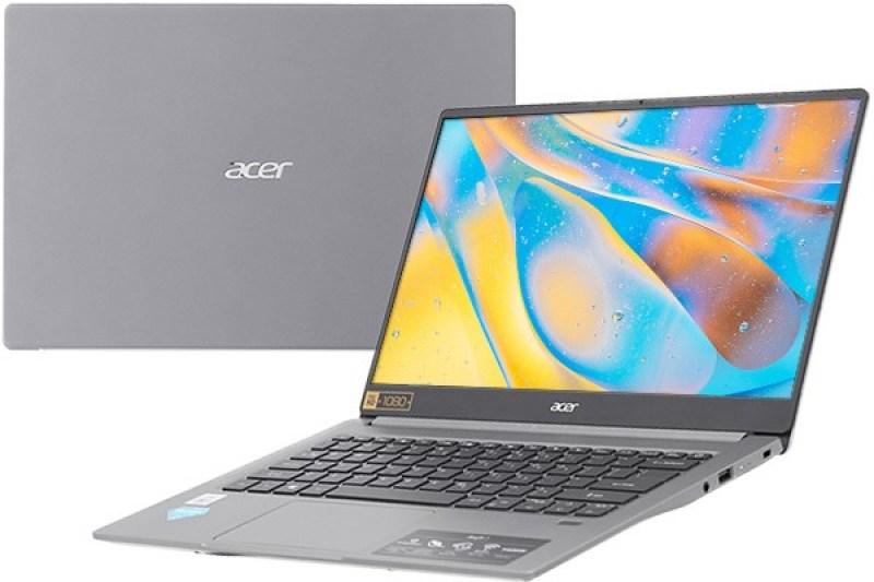 Máy tính xách tay Acer Swift 3 SF314-57-52GB- Core i5-1035G1 1.00 GHz-6MB - 8GBRAM- 512GBSSD- Intel UHD Graphics- 14FHDIPS- Webcam- Wlan ax+BT- FP- 3cell- Win 10 Home- Xám Steel Gray - 1Y WTY NX.HJFSV.001