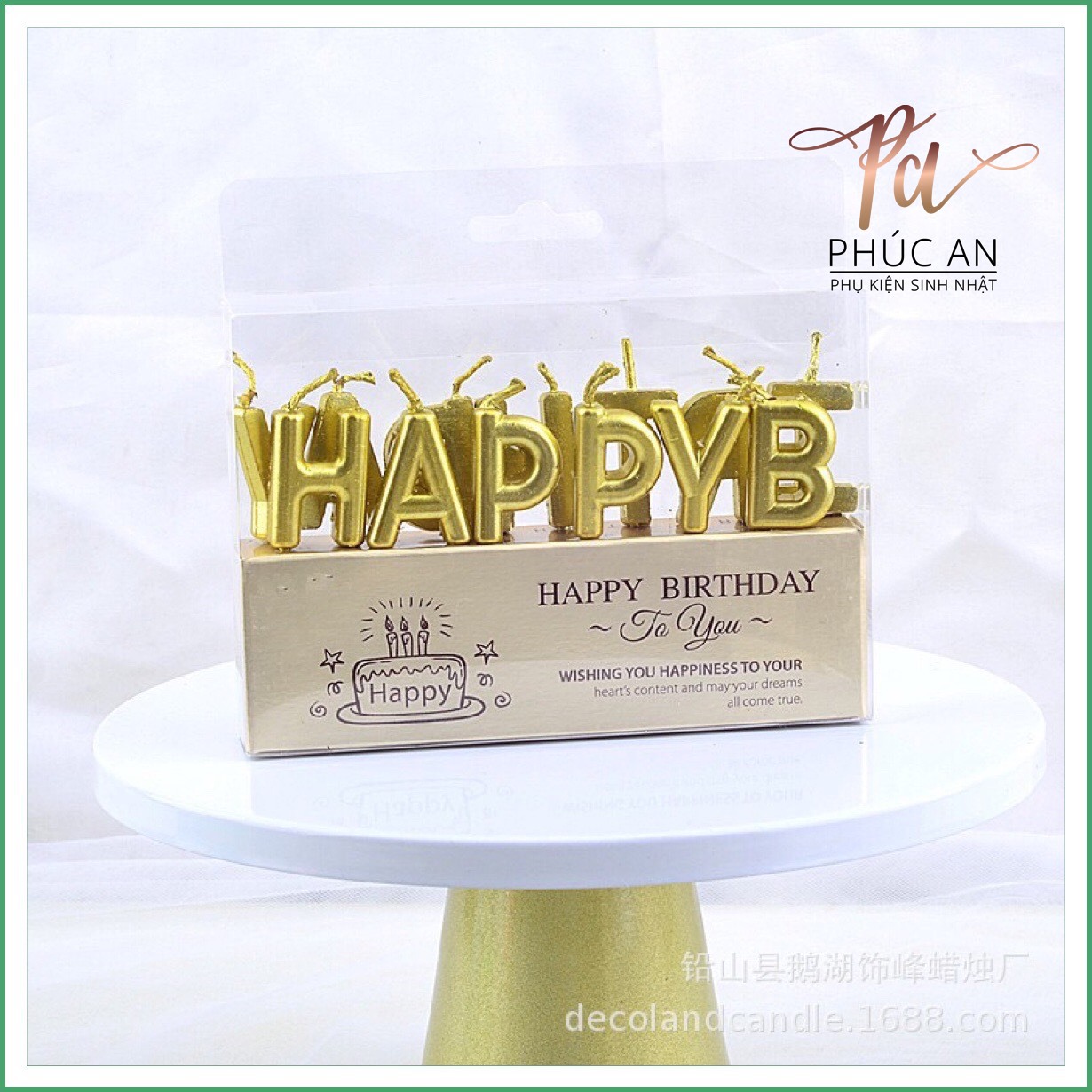 Nến nhũ HPBD cắm banh sinh nhật màu đẹp