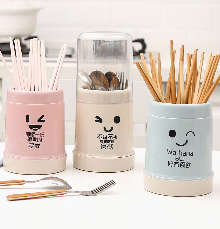Ống Đựng Đũa Trong Suốt Có Nắp Đậy