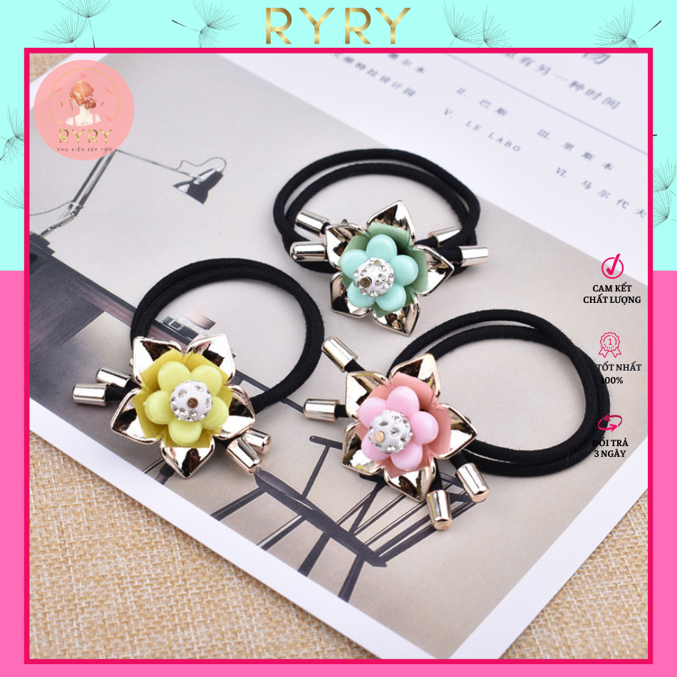 Dây Cột Tóc Nữ Hoa Hồng Xinh Xắn
