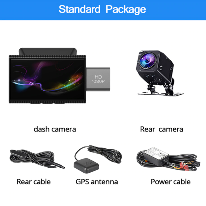 Camera hành trình trước và sau ô tô FullHD Whexune F8, 4G, Wifi, 3 inch - Hệ điều hành: Android 8.1 - HÀNG NHẬP KHẨU BẢO HÀNH 12 THÁNG