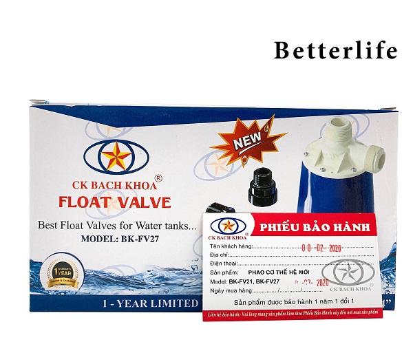 Van phao cơ thế hệ mới - Van Phao Cơ Bách Khoa ( Bơm nước tự động ) Lắp phi 21 và phi 27 - BetterLife