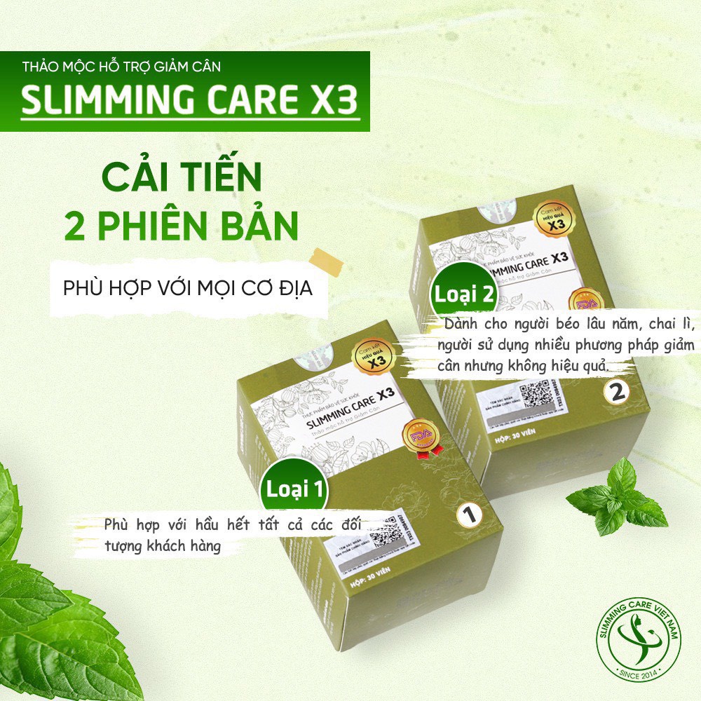 Viên Thảo Mộc Giảm cân Slimming Care X3