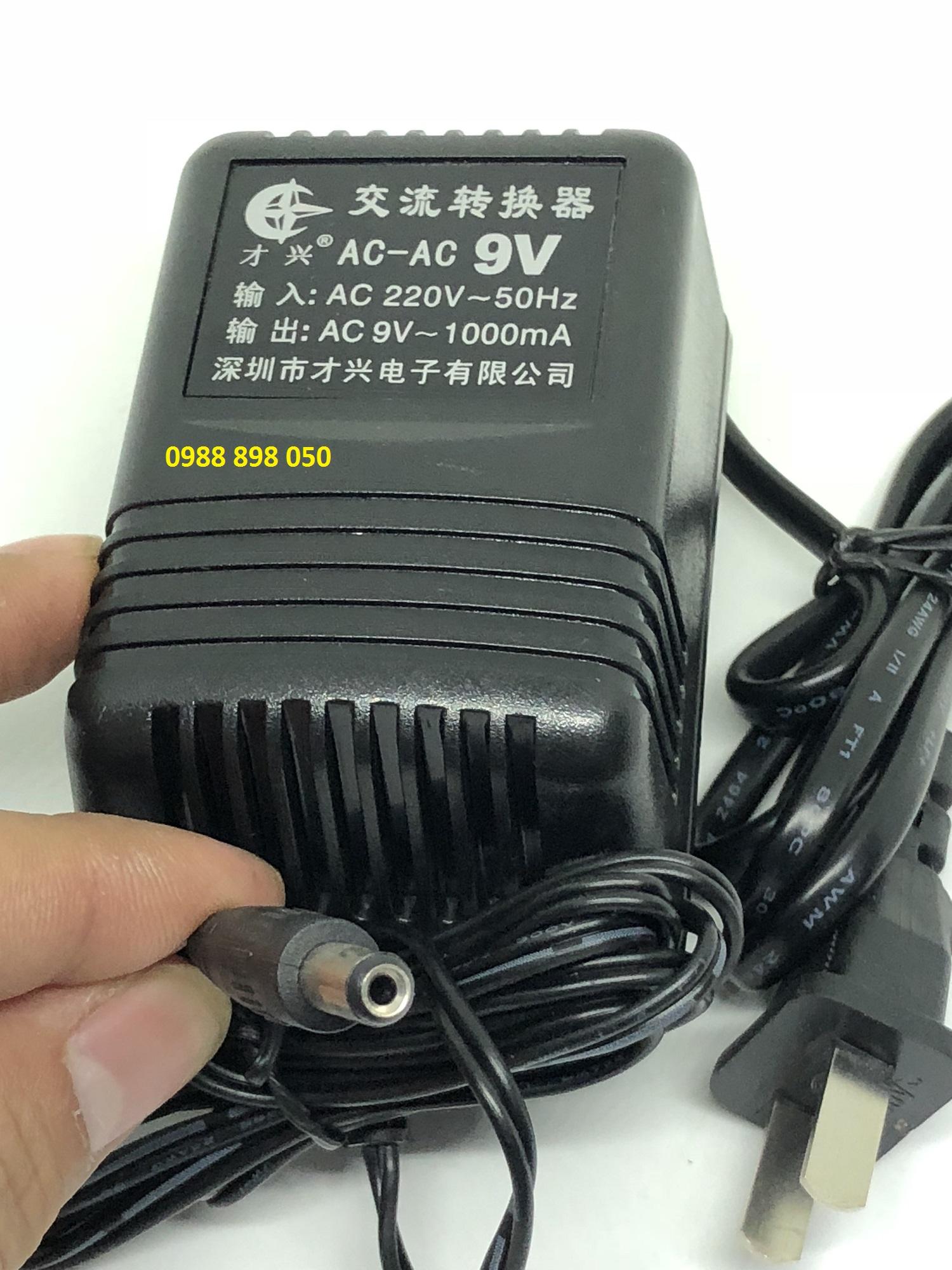 BỘ NGUỒN XOAY CHIỀU AC 9V 1000MA LOẠI TỐT