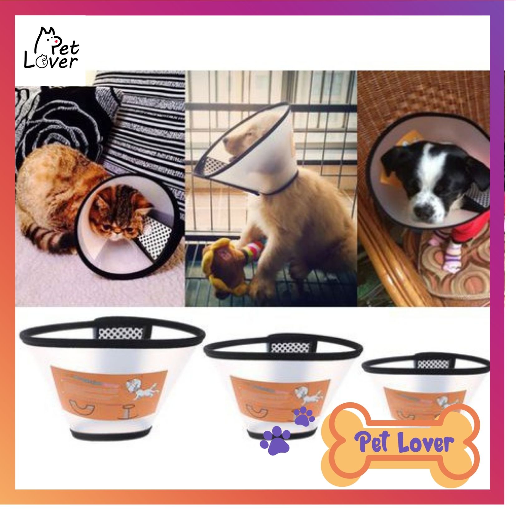 Vòng chống liếm cho chó mèo thú cưng